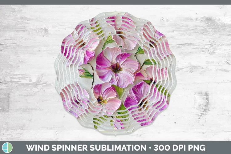 3D Flowers Petunia Wind Spinner Sublimation Spinner Designs