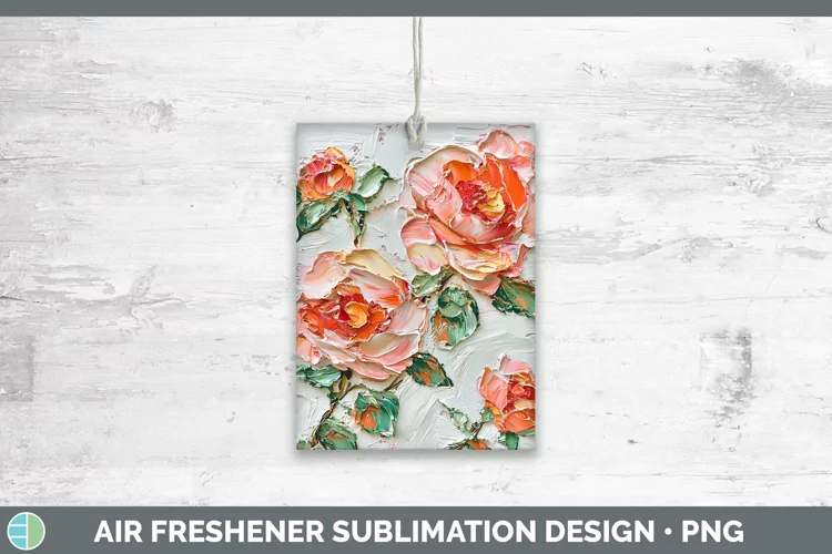 3D Flowers Rose Air Freshener Sublimation Car Freshener Desi