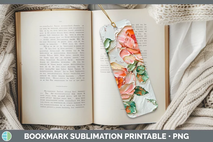 3D Flowers Rose Bookmark Sublimation Printable Designs