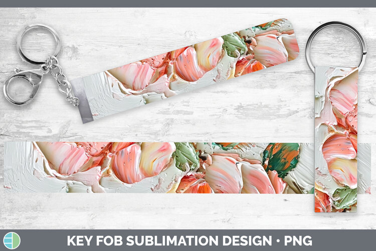 Gorgeous3D Flowers Key Fob design.