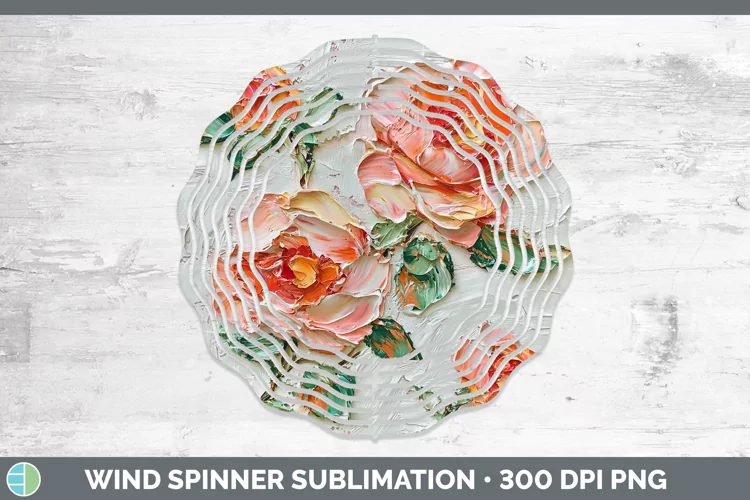 3D Flowers Rose Wind Spinner Sublimation Spinner Designs