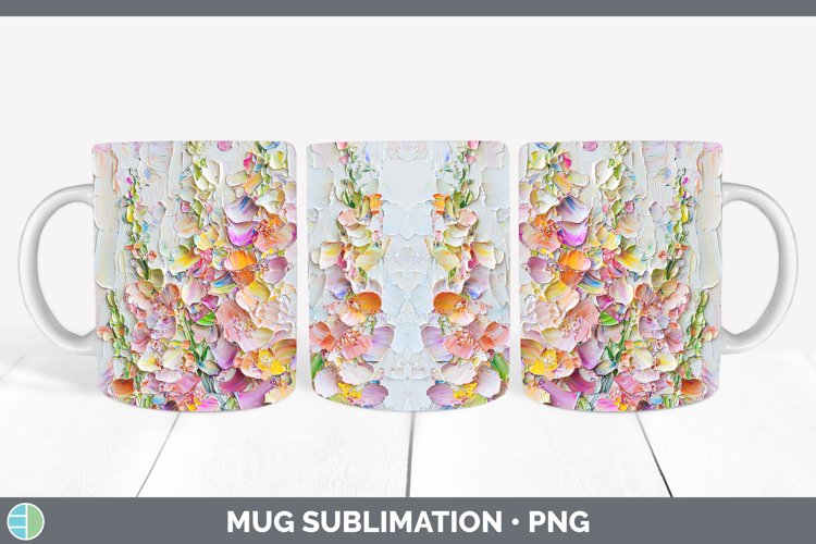 Gorgeous3D Flowers Mug Wrap design.