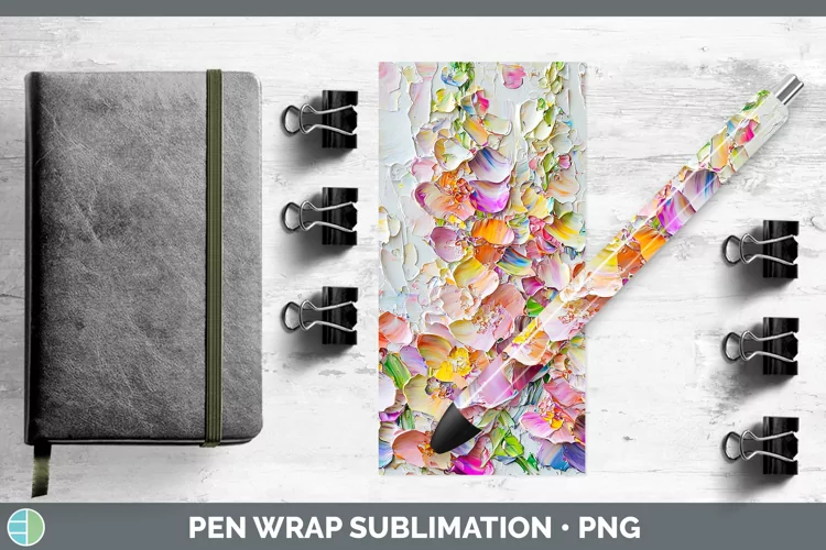 3D Flowers Snapdragon Pen Wrap Sublimation Pen Designs