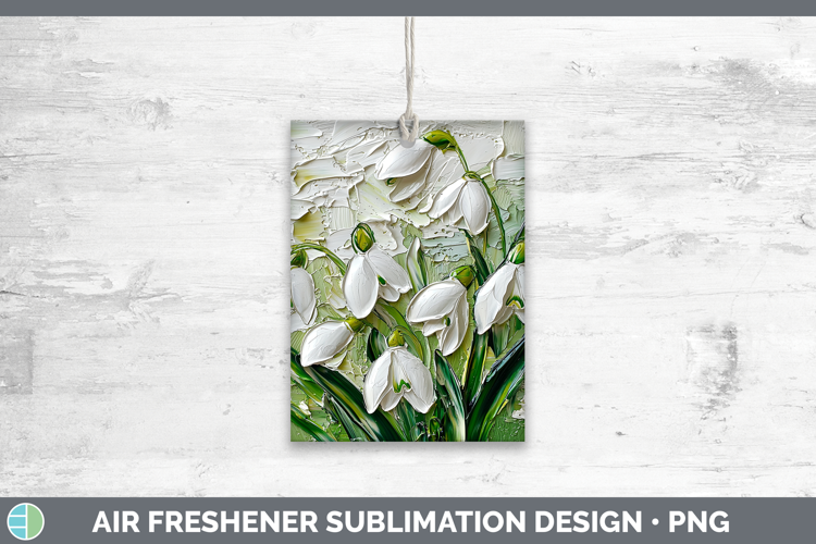 3D Flowers Snowdrop Air Freshener Sublimation Car Freshener