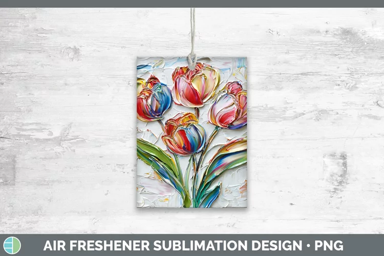 3D Flowers Tulip Air Freshener Sublimation Car Freshener Des