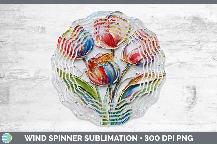 3D Flowers Tulip Wind Spinner Sublimation Spinner Designs