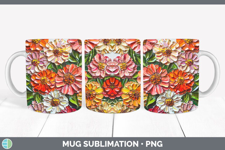 Gorgeous3D Flowers Mug Wrap design.