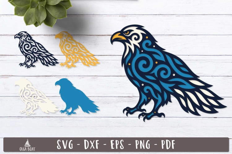 3d Eagle Layered SVG Tribal design