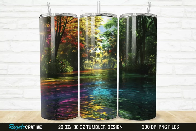 3D Forest Landscape 20/30oz Skinny Tumbler