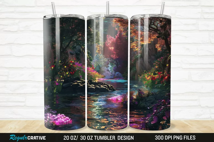 3D Forest Landscape 20/30oz Skinny Tumbler