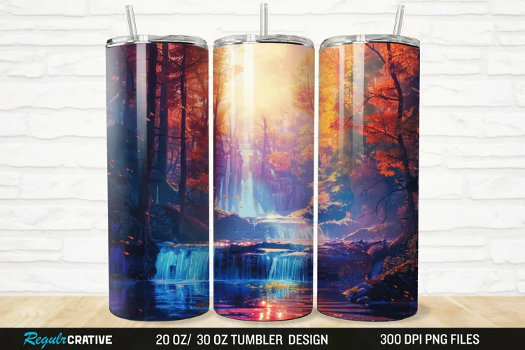 3D Forest Landscape 20/30oz Skinny Tumbler