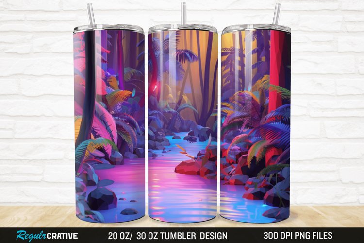 3D Forest Landscape 20/30oz Skinny Tumbler
