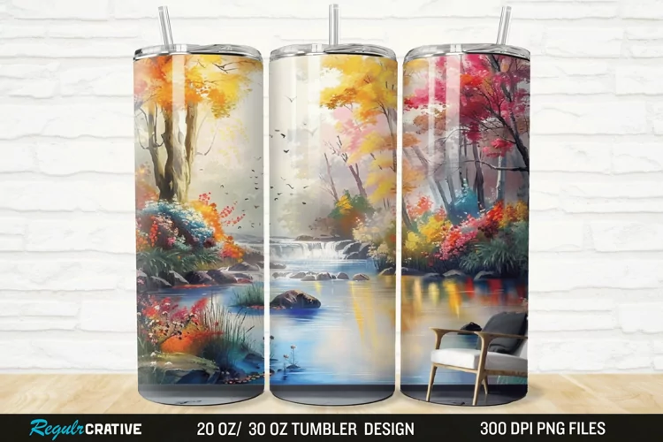3D Forest Landscape 20/30oz Skinny Tumbler