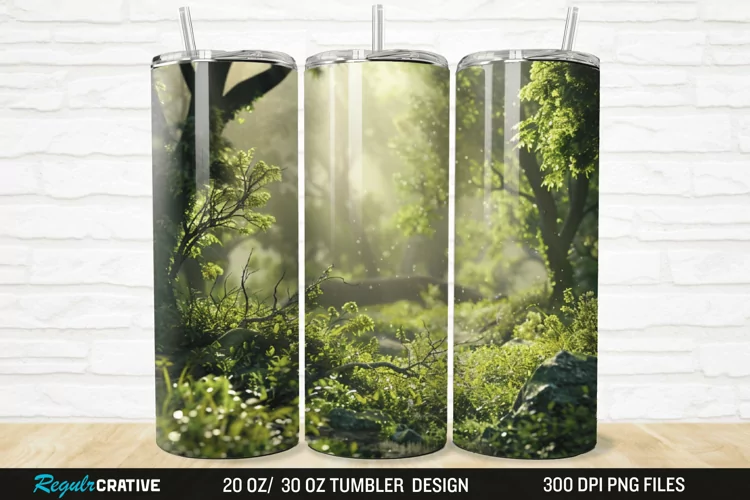 3D Forest Landscape 20/30oz Skinny Tumbler