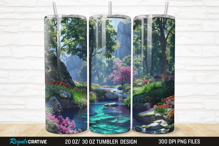3D Forest Landscape 20/30oz Skinny Tumbler