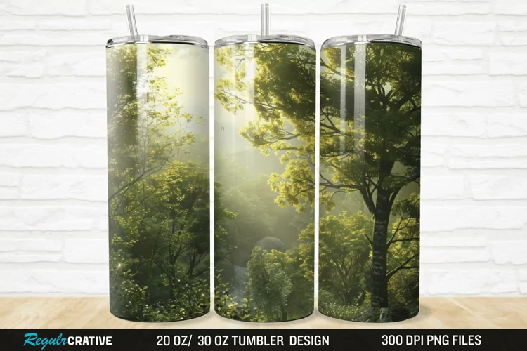 3D Forest Landscape 20/30oz Skinny Tumbler