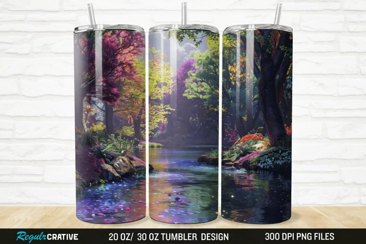 3D Forest Landscape 20/30oz Skinny Tumbler