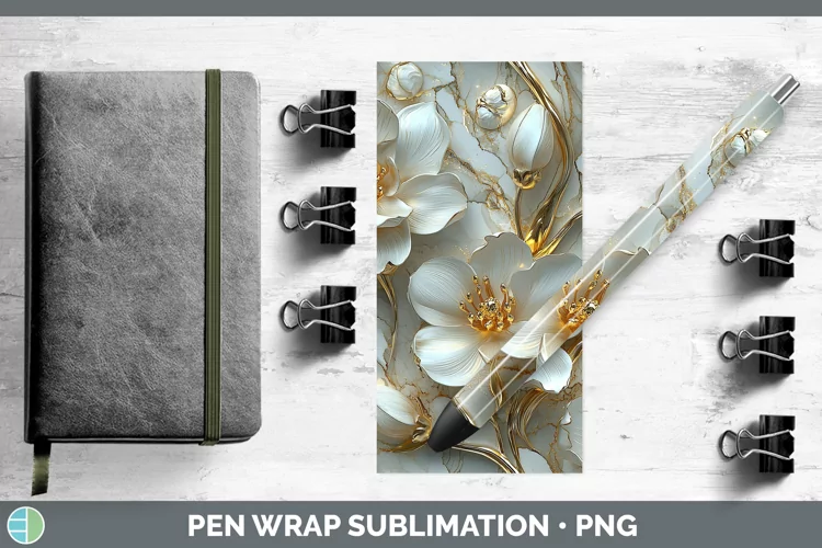 3D Freesia Pen Wrap Sublimation Epoxy Pen Designs