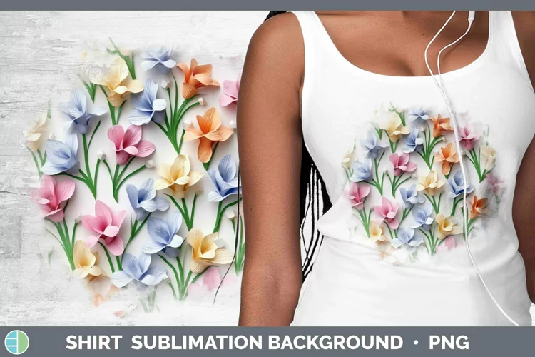 3D Freesia Shirt | Sublimation Sublimation Background Design