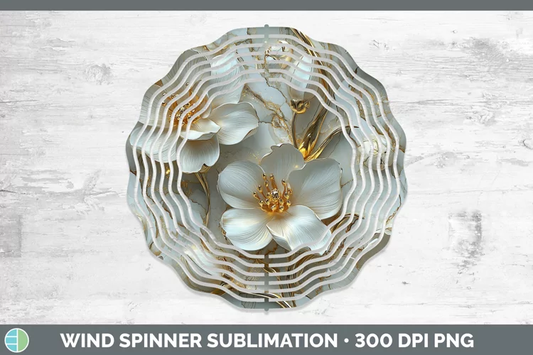 3D Freesia Wind Spinner Sublimation Spinner Designs