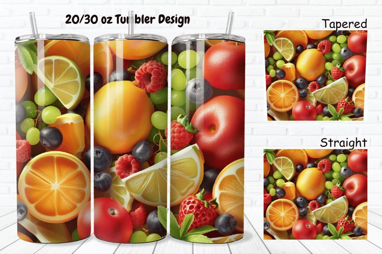 3D Fresh Fruit 20/30oz Skinny Tumbler