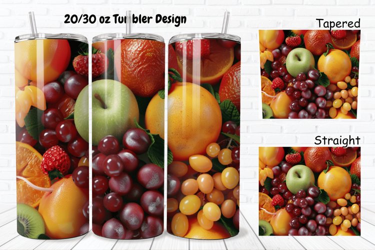 3D Fresh Fruit 20/30oz Skinny Tumbler