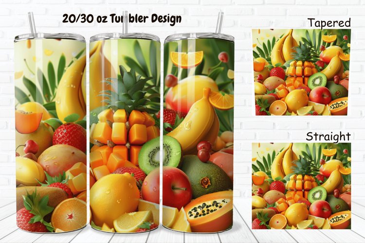 3D Fresh Fruit 20/30oz Skinny Tumbler