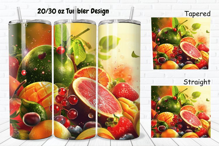 3D Fresh Fruit 20/30oz Skinny Tumbler