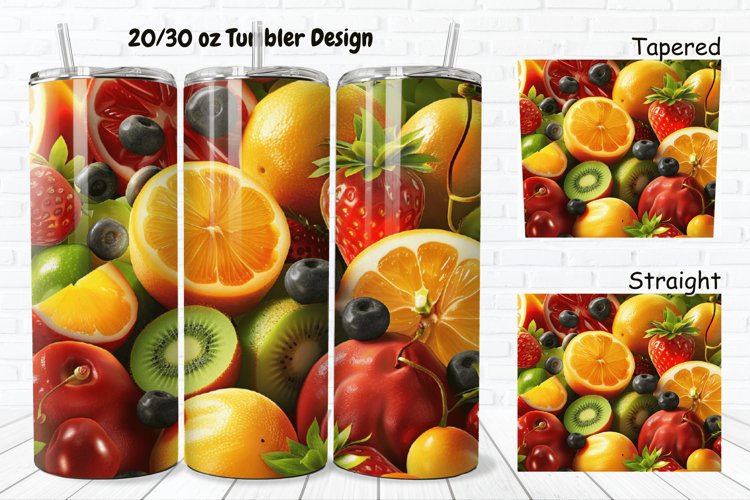 3D Fresh Fruit 20/30oz Skinny Tumbler