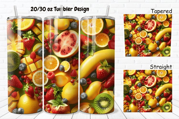 3D Fresh Fruit 20/30oz Skinny Tumbler