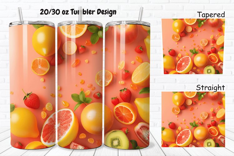 3D Fresh Fruit 20/30oz Skinny Tumbler