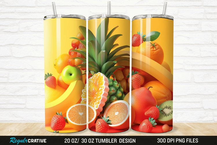 3D Fruit 20/30oz Skinny Tumbler example image 1