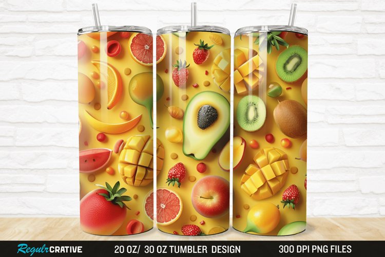 3D Fruit 20/30oz Skinny Tumbler example image 1