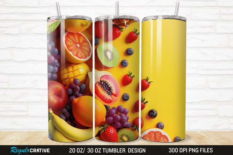 3D Fruit 20/30oz Skinny Tumbler example image 1