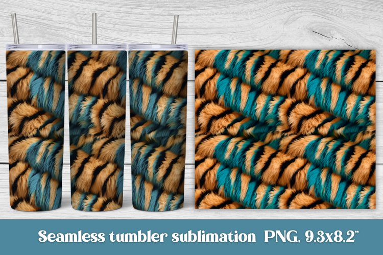 3d seamless tumbler design 3d fur tumbler wrap
