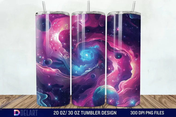 3d Galaxy Cartoon Through Wrap