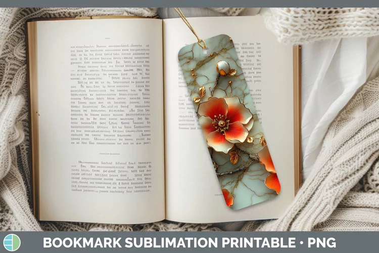 3D Geranium Bookmark Sublimation Printable Designs