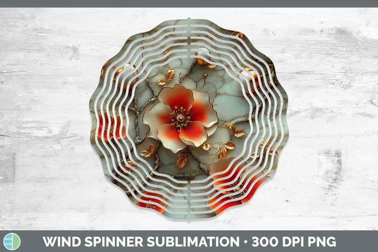 3D Geranium Wind Spinner Sublimation Spinner Designs