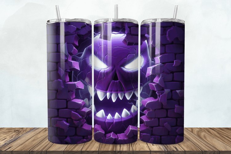 3D Halloween Ghost Cracked Hole 20oz/30oz Skinny Tumbler