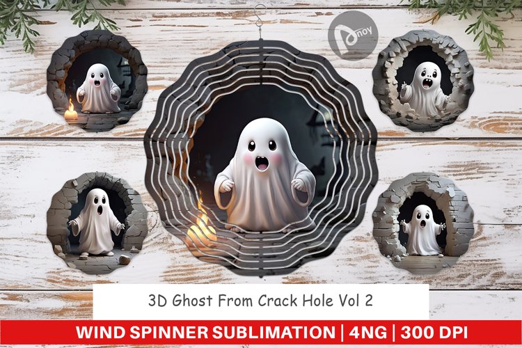 Wind Spinner 3D Ghost From Crack Hole