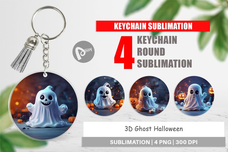 Keychain 3D Ghost Halloween