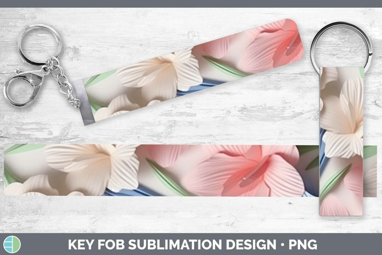 3D Gladiolus Key Fob | Sublimation Wristlet Designs