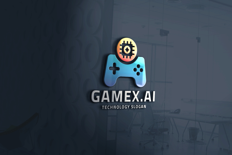 Abstract AI Gaming Logo