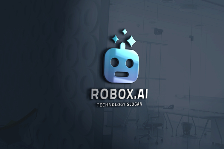Robot Head AI Logo