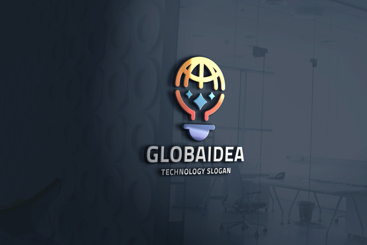 Global Idea Light Bulb Logo
