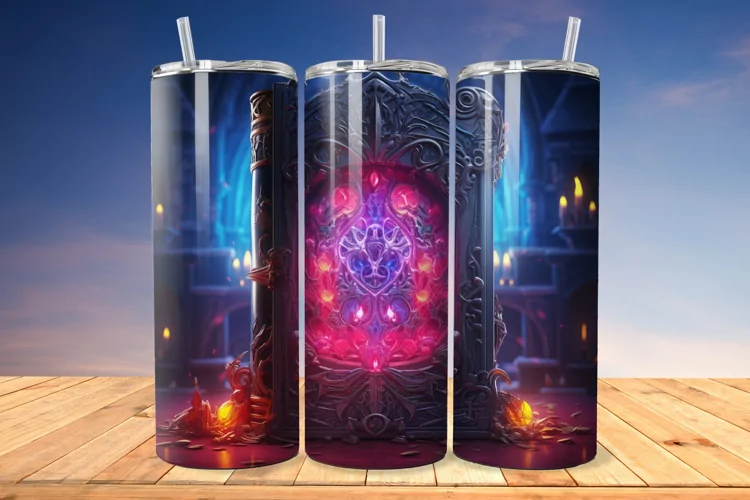 3D Gothic Book 20oz/30oz Skinny Tumbler