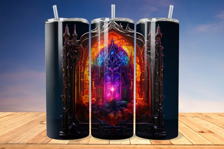 3D Gothic Book 20oz/30oz Skinny Tumbler