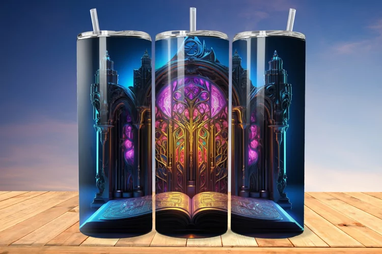 3D Gothic Book 20oz/30oz Skinny Tumbler