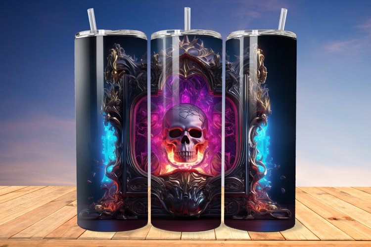 3D Gothic Book 20oz/30oz Skinny Tumbler example image 1