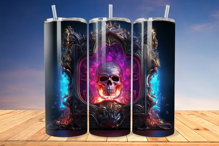 3D Gothic Book 20oz/30oz Skinny Tumbler